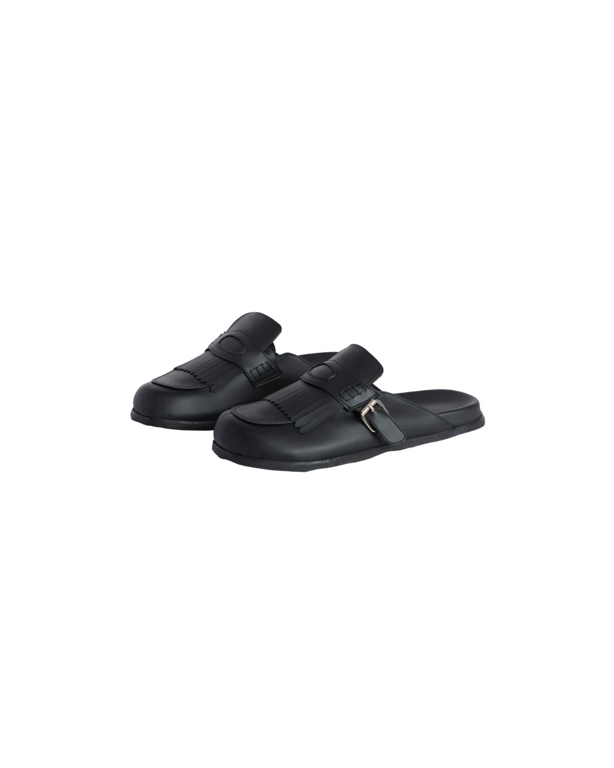 MAVERICK SLIPPER - BLACK LAMBO