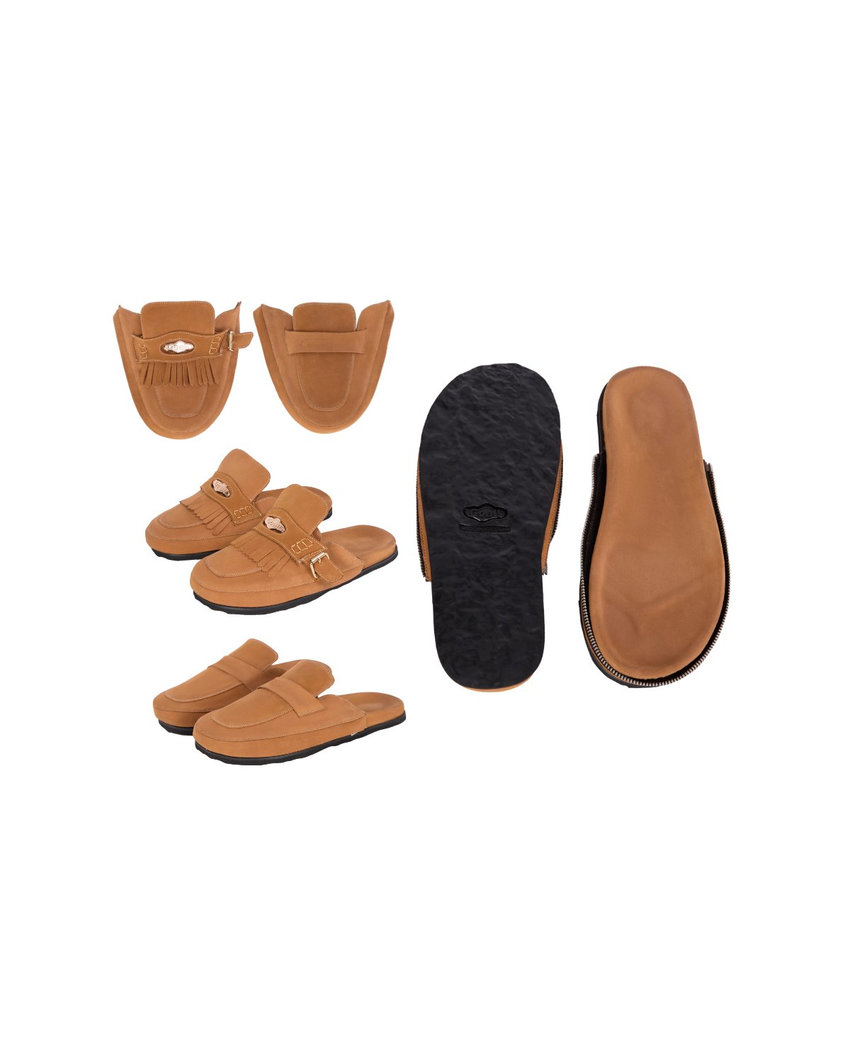 EASY CHANGE SLIDE - MAVERICK & DUNE SLIPPER - HONEY NUBUCK