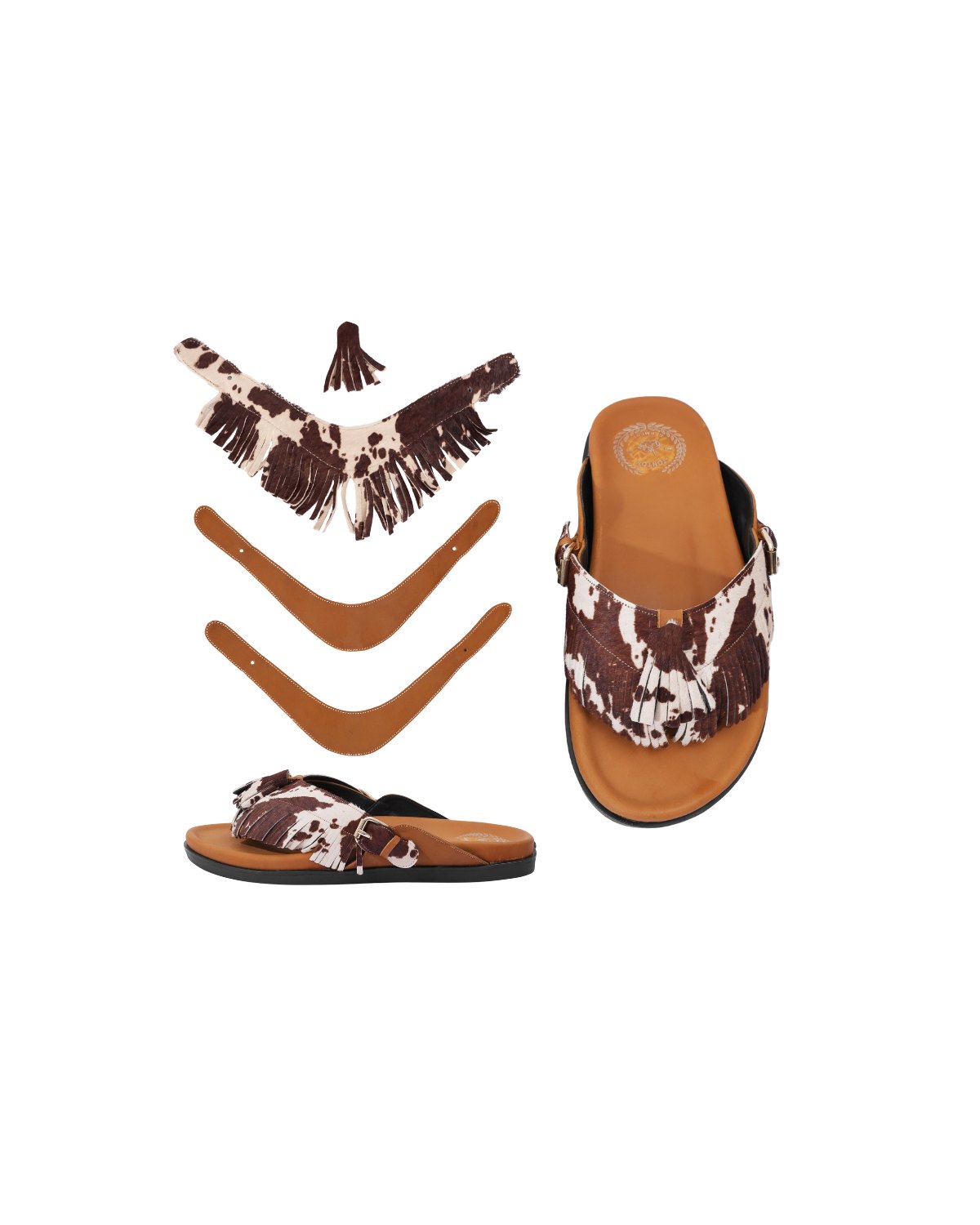 EASY CHANGE SLIDES - LOUNGE FLIP-FLOPS - HONEY NUBUCK